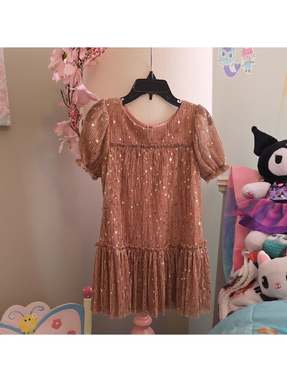 Zunie Gold and Pink Star Dress